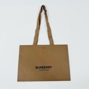 Burberry Authentic Tan Brown Shopping Paper Bag Gift Tote Small 12"x8"x3.5"
